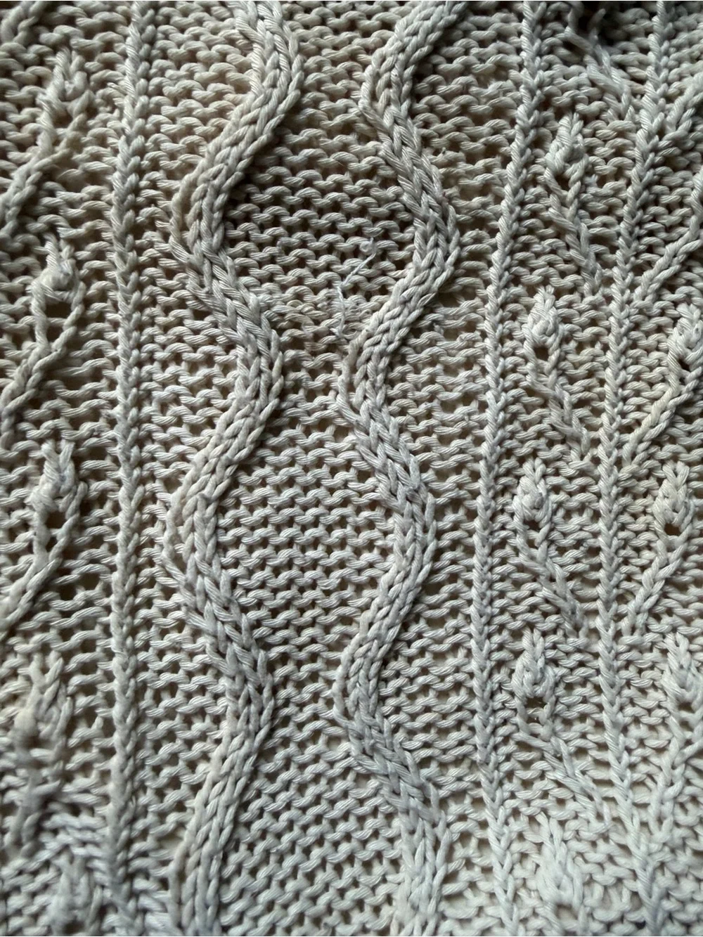 Cream Knit Tassel Pillow Covers - Unbranded
